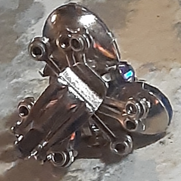 c1950 AB Violet Red Purple Layered Teardrop Deep Cluster Earrings ~ Stunning! - Picture 6 of 7